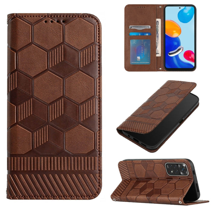 Football Texture Magnetic Leather Flip Phone Case, For Samsung Galaxy A03 164mm, For Samsung Galaxy A03s 164mm India, For Samsung Galaxy A03s 165.8mm US Version, For Samsung Galaxy A03s 166.5mm EU Version