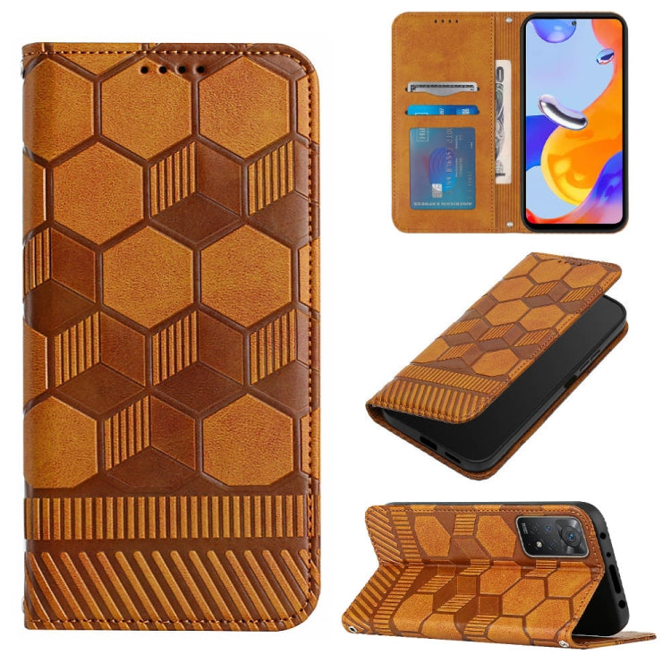 Football Texture Magnetic Leather Flip Phone Case, For Samsung Galaxy A03 164mm, For Samsung Galaxy A03s 164mm India, For Samsung Galaxy A03s 165.8mm US Version, For Samsung Galaxy A03s 166.5mm EU Version