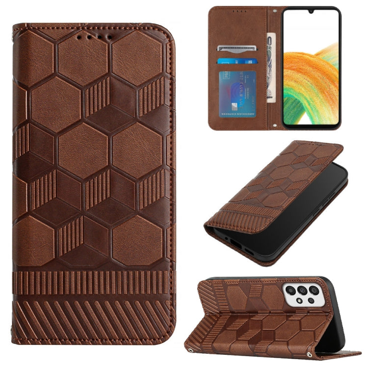 Football Texture Magnetic Leather Flip Phone Case, For Samsung Galaxy S21+ 5G, For Samsung Galaxy S21 Ultra 5G, For Samsung Galaxy S21 FE, For Samsung Galaxy S22 5G