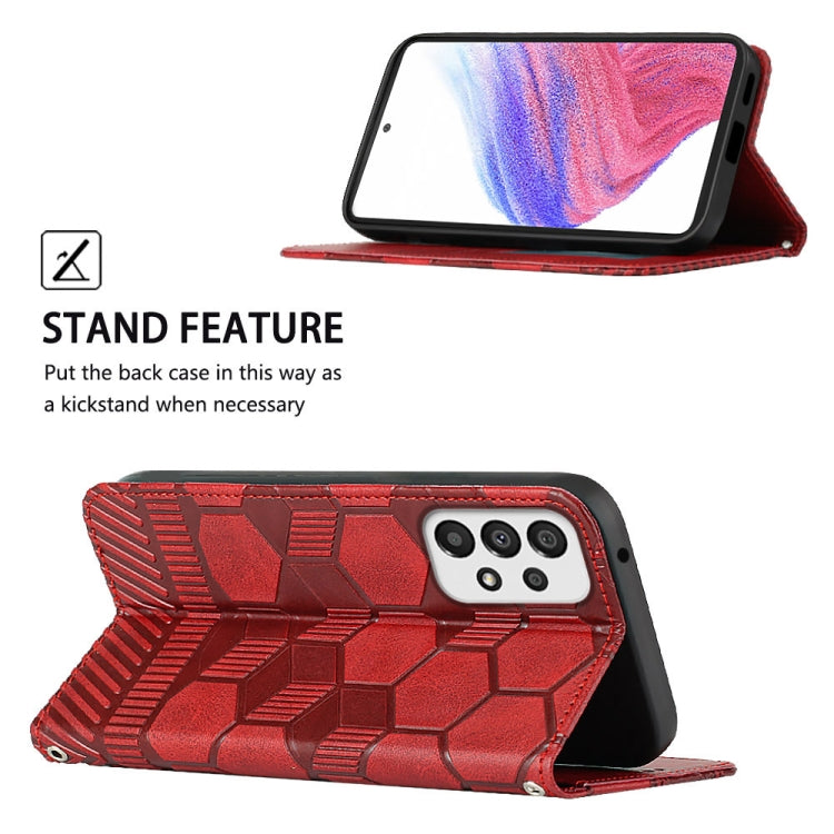Football Texture Magnetic Leather Flip Phone Case, For Samsung Galaxy S22+ 5G, For Samsung Galaxy S22 Ultra 5G, For Samsung Galaxy A03 166mm, For Samsung Galaxy A13 4G