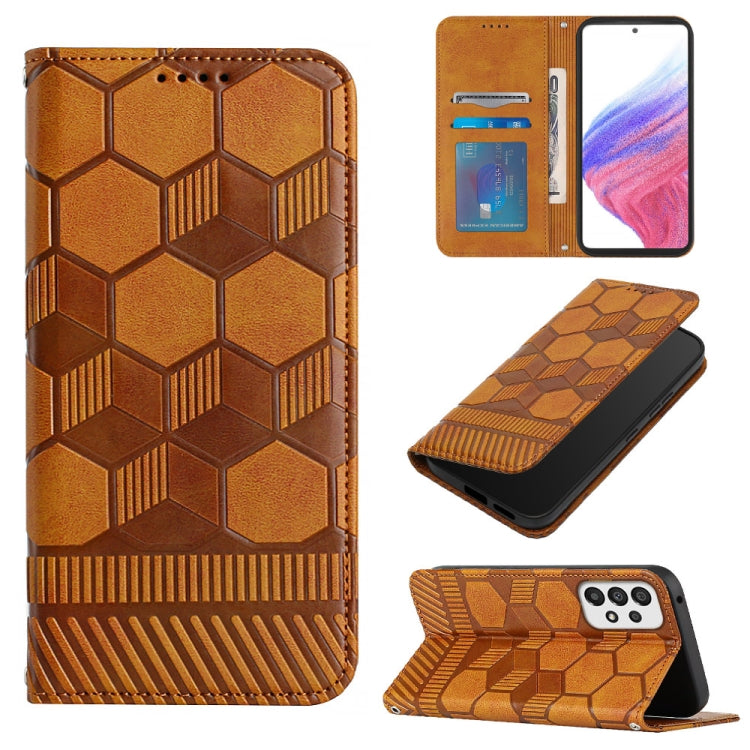 Football Texture Magnetic Leather Flip Phone Case, For Samsung Galaxy S22+ 5G, For Samsung Galaxy S22 Ultra 5G, For Samsung Galaxy A03 166mm, For Samsung Galaxy A13 4G