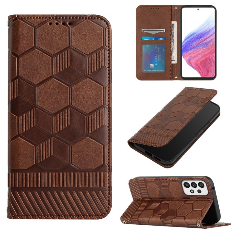 Football Texture Magnetic Leather Flip Phone Case, For Samsung Galaxy S22+ 5G, For Samsung Galaxy S22 Ultra 5G, For Samsung Galaxy A03 166mm, For Samsung Galaxy A13 4G