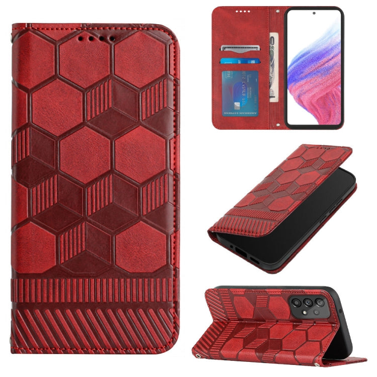 Football Texture Magnetic Leather Flip Phone Case, For Samsung Galaxy S22+ 5G, For Samsung Galaxy S22 Ultra 5G, For Samsung Galaxy A03 166mm, For Samsung Galaxy A13 4G