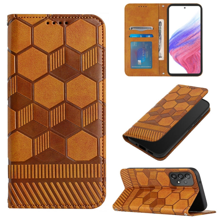 Football Texture Magnetic Leather Flip Phone Case, For Samsung Galaxy S22+ 5G, For Samsung Galaxy S22 Ultra 5G, For Samsung Galaxy A03 166mm, For Samsung Galaxy A13 4G