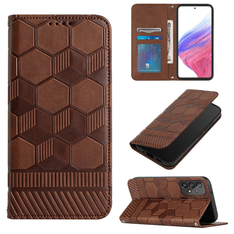 Football Texture Magnetic Leather Flip Phone Case, For Samsung Galaxy S22+ 5G, For Samsung Galaxy S22 Ultra 5G, For Samsung Galaxy A03 166mm, For Samsung Galaxy A13 4G