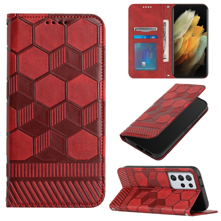 Football Texture Magnetic Leather Flip Phone Case, For Samsung Galaxy S21+ 5G, For Samsung Galaxy S21 Ultra 5G, For Samsung Galaxy S21 FE, For Samsung Galaxy S22 5G