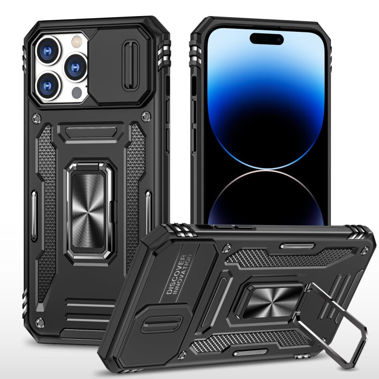 Armor PC + TPU Camera Shield Phone Case, For iPhone 14, For iPhone 14 Plus, For iPhone 14 Pro, For iPhone 14 Pro Max