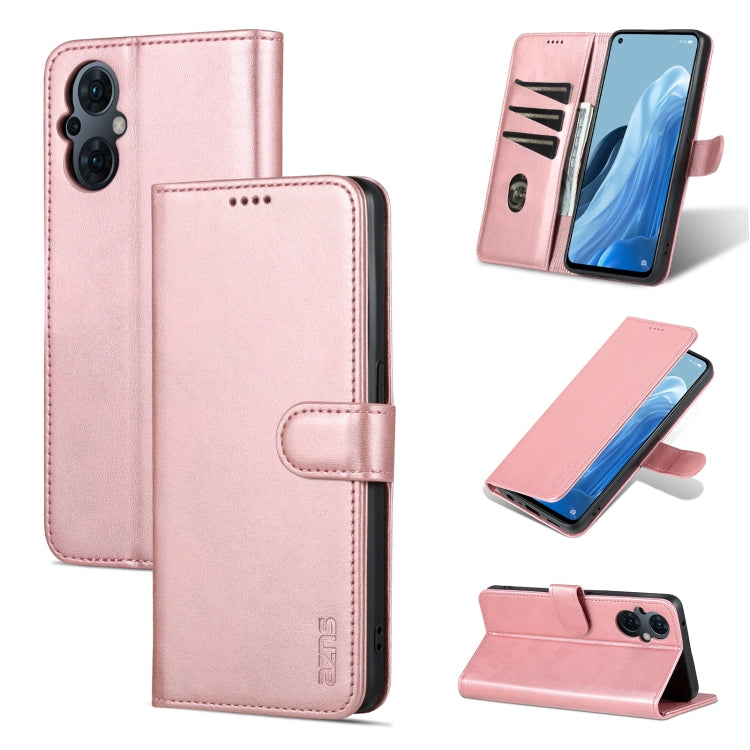 AZNS Skin Feel Calf Texture Flip Leather Phone Case, For OPPO Reno8 Lite