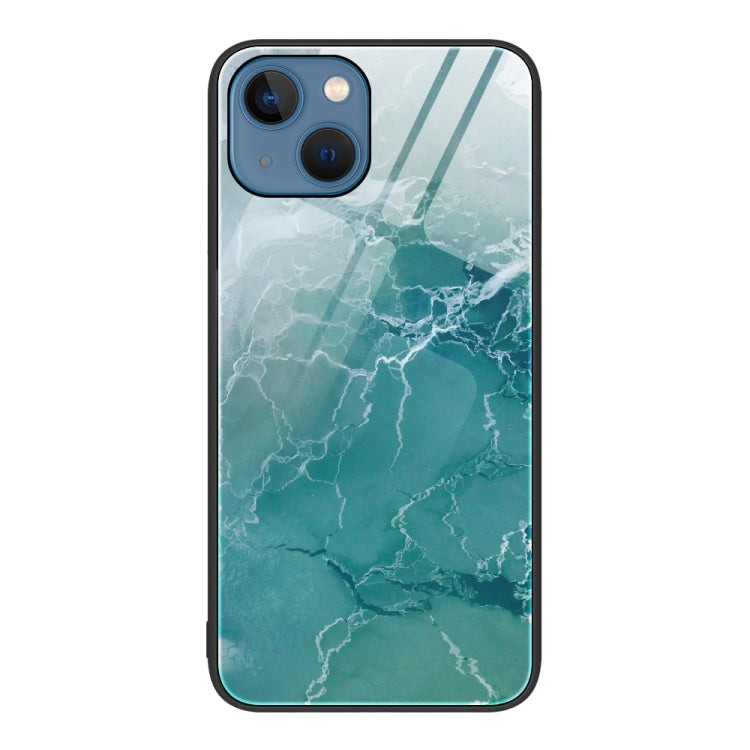 Marble Pattern Glass Protective Phone Case, For iPhone 14 Plus, For iPhone 14 Pro Max, For iPhone 14 Pro