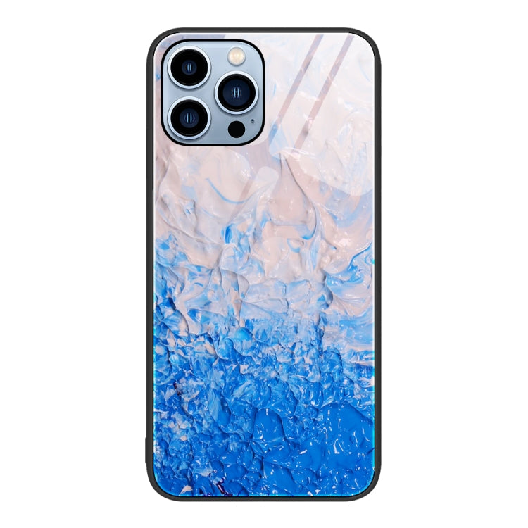 Marble Pattern Glass Protective Phone Case, For iPhone 14 Plus, For iPhone 14 Pro Max, For iPhone 14 Pro