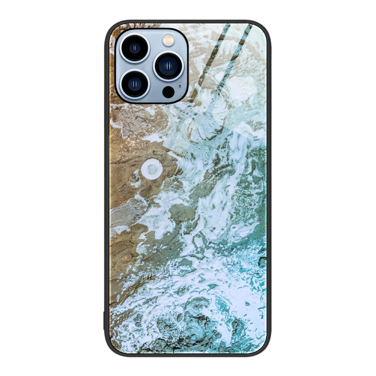 Marble Pattern Glass Protective Phone Case, For iPhone 14 Plus, For iPhone 14 Pro Max, For iPhone 14 Pro