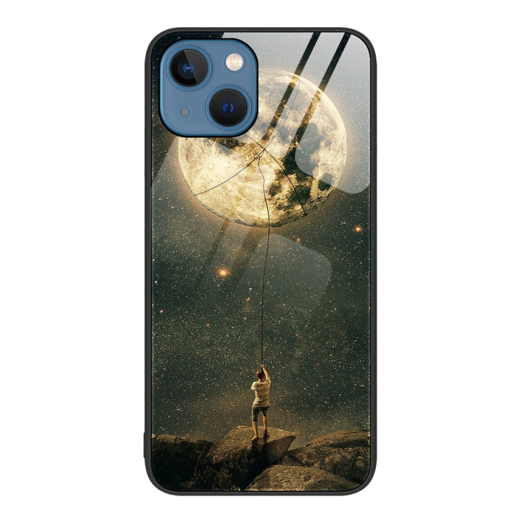 Colorful Painted Glass Phone Case, For iPhone 13