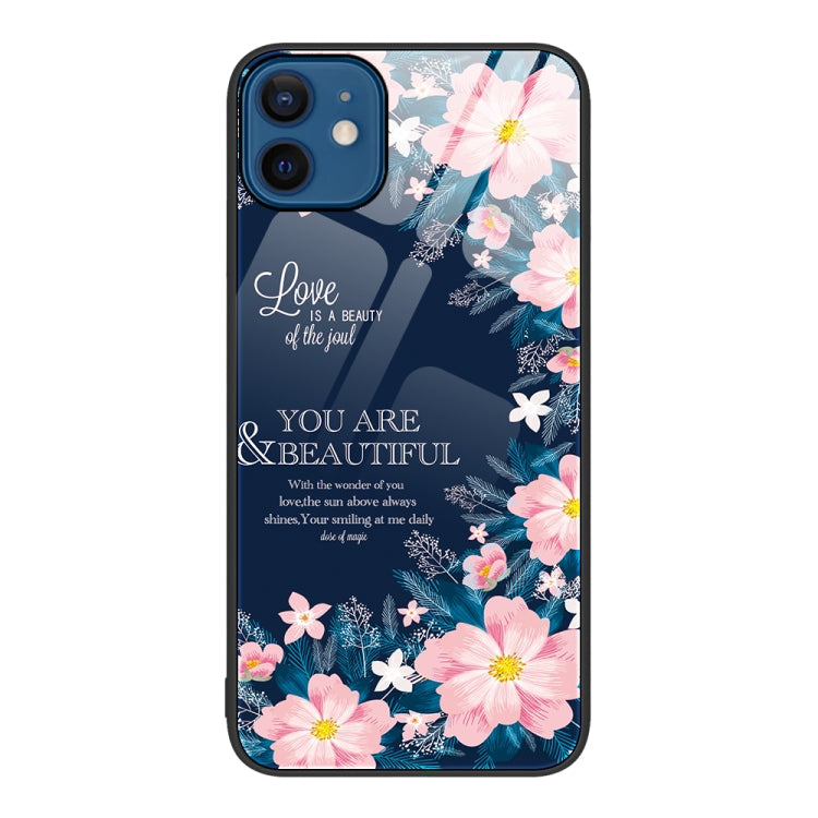 Colorful Painted Glass Phone Case, For iPhone 12 / 12 Pro