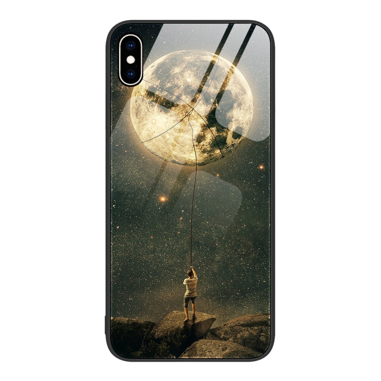 Colorful Painted Glass Phone Case, For iPhone XS Max