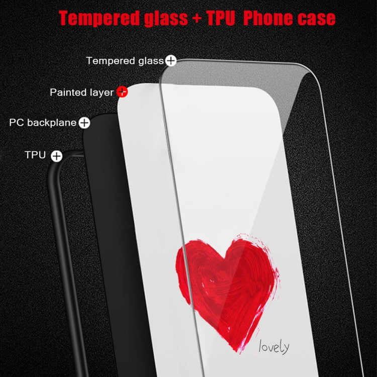 Colorful Painted Glass Phone Case, For Honor 20 Pro