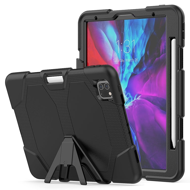 For iPad Pro 11 inch (2020) Shockproof Colorful Silicon + PC Protective Case with Holder & Shoulder Strap & Hand Strap & Pen Slot, For iPad Pro 11 inch (2020)