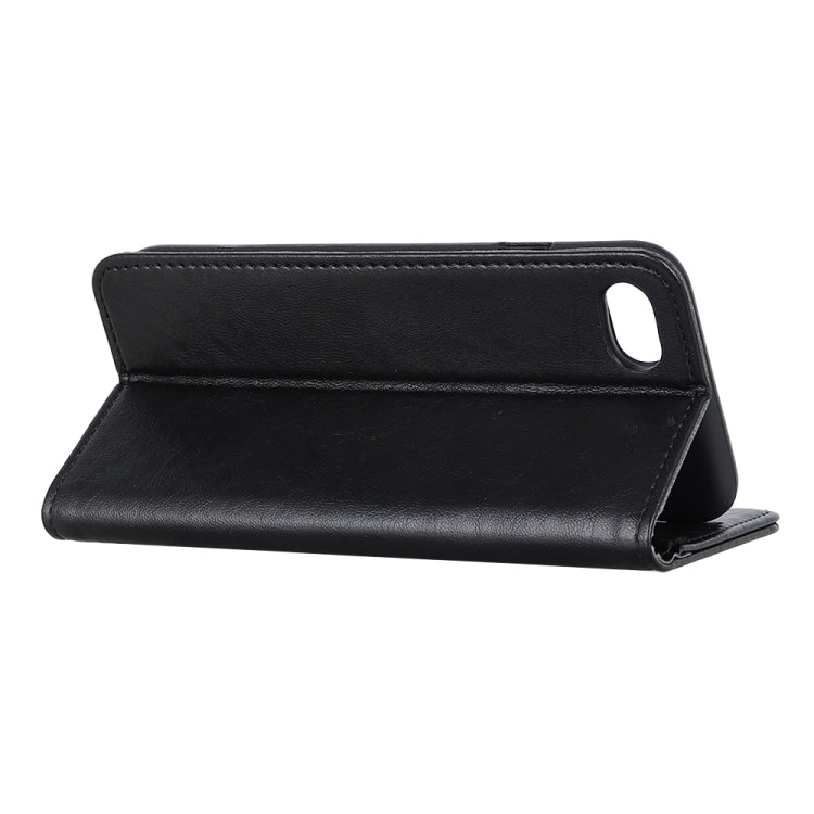 Magnetic Suction Crazy Horse Pattern PU Left and Right Open with Bracket and Card Slot and Wallet, For iPhone SE 2022 / SE 2020