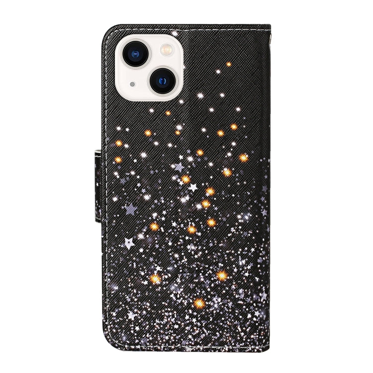 3D Colored Drawing Flip Leather Phone Case, For iPhone 14