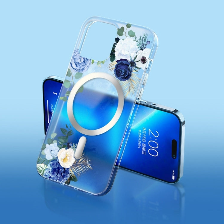Flower Frosted MagSafe Phone Case, For iPhone 14 Pro Max