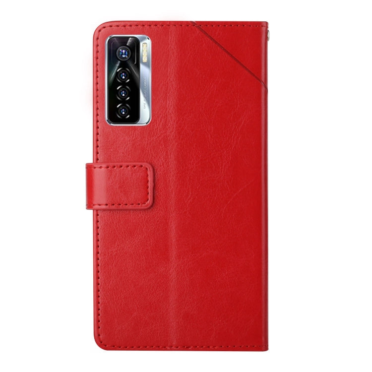 HT01 Y-shaped Pattern Flip Leather Phone Case, For Tecno Camon 17 Pro, For Tecno Camon 17P, For Tecno Camon 18i, For Tecno Camon 18P