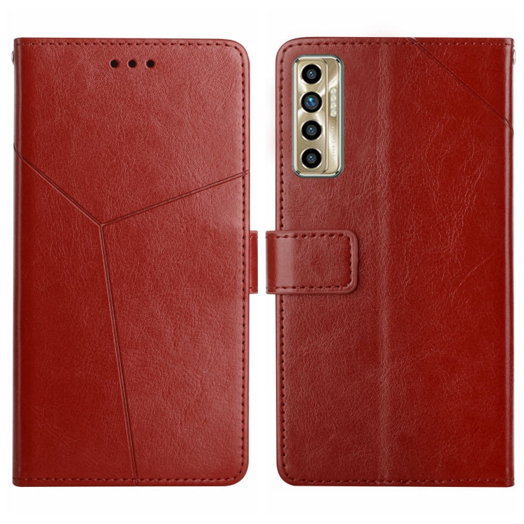 HT01 Y-shaped Pattern Flip Leather Phone Case, For Tecno Camon 17 Pro, For Tecno Camon 17P, For Tecno Camon 18i, For Tecno Camon 18P