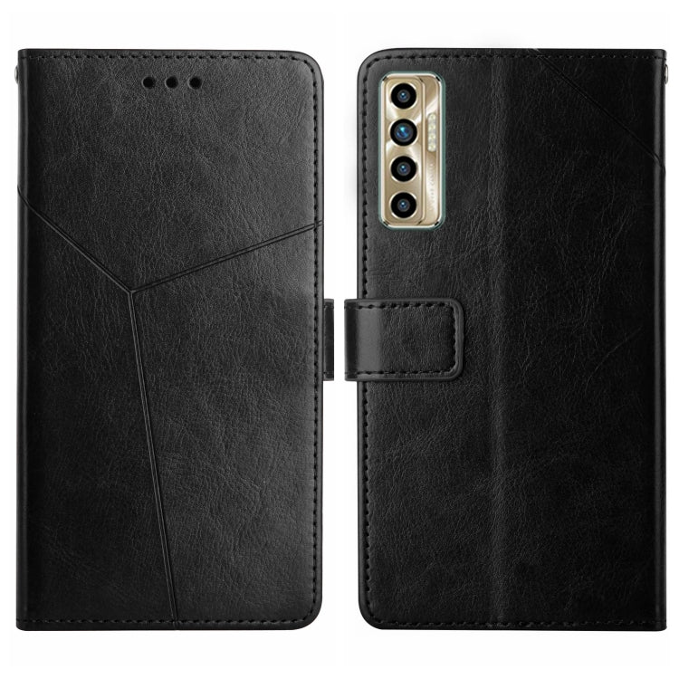 HT01 Y-shaped Pattern Flip Leather Phone Case, For Tecno Camon 17 Pro, For Tecno Camon 17P, For Tecno Camon 18i, For Tecno Camon 18P