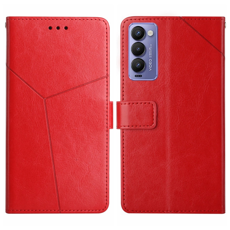 HT01 Y-shaped Pattern Flip Leather Phone Case, For Tecno Camon 17 Pro, For Tecno Camon 17P, For Tecno Camon 18i, For Tecno Camon 18P