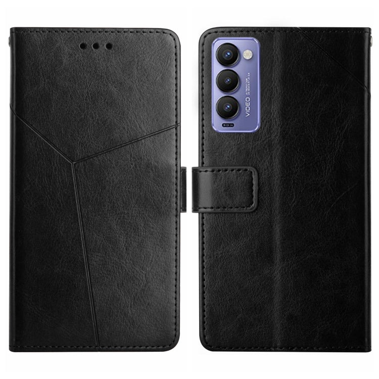 HT01 Y-shaped Pattern Flip Leather Phone Case, For Tecno Camon 17 Pro, For Tecno Camon 17P, For Tecno Camon 18i, For Tecno Camon 18P