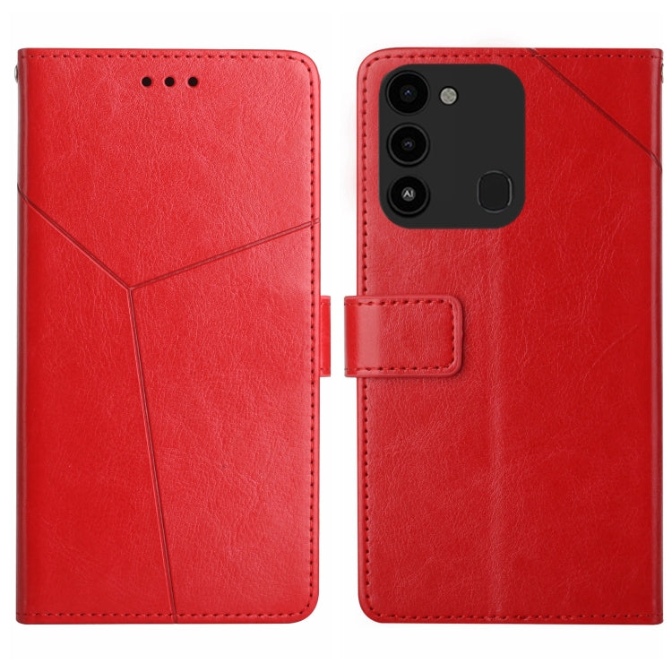 HT01 Y-shaped Pattern Flip Leather Phone Case, For Tecno Spark Go 2022