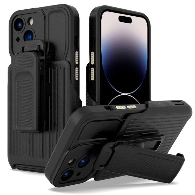 Explorer Series Back Clip Holder PC Phone Case, For iPhone 14 Pro Max