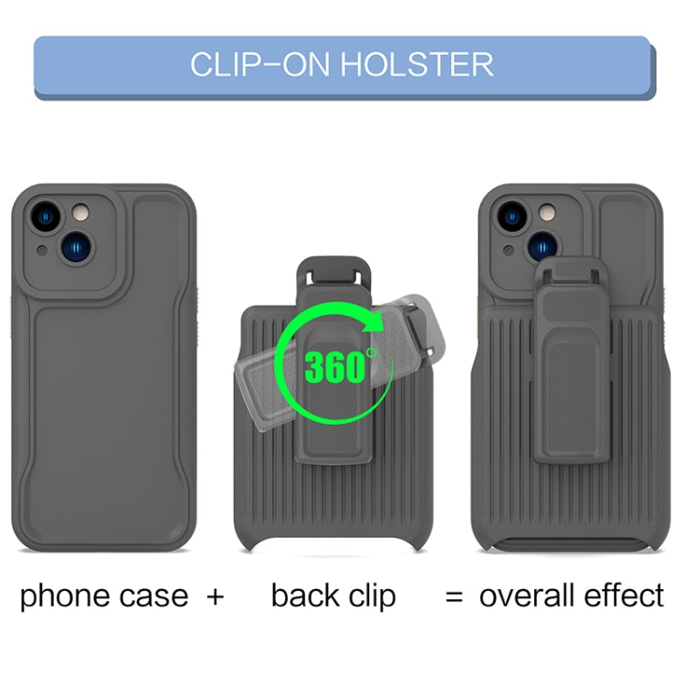 Explorer Series Back Clip Holder PC Phone Case, For iPhone 14 Pro Max