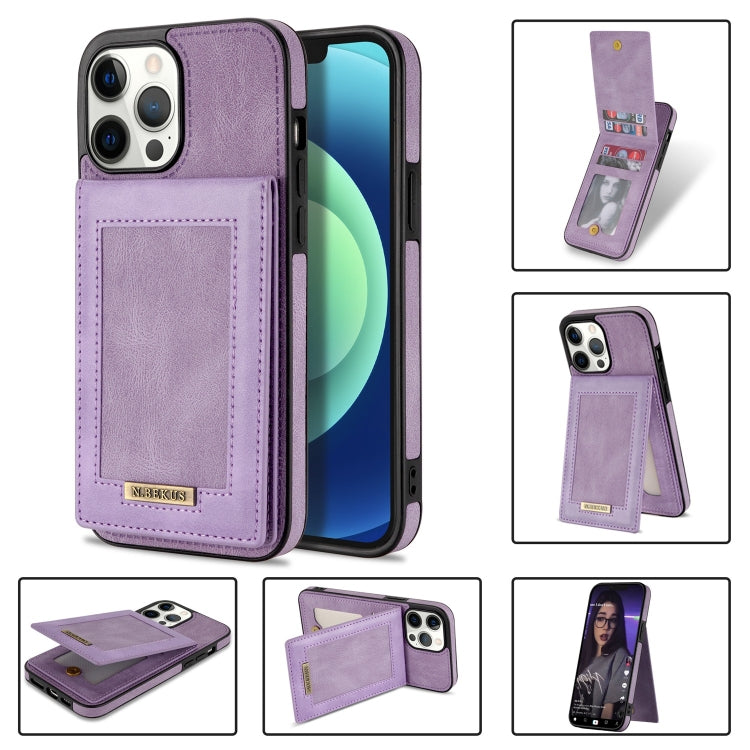 N.BEKUS Vertical Flip Card Slot RFID Phone Case, For iPhone 13 mini, For iPhone 13 Pro, For iPhone 13 Pro Max, For iPhone 14