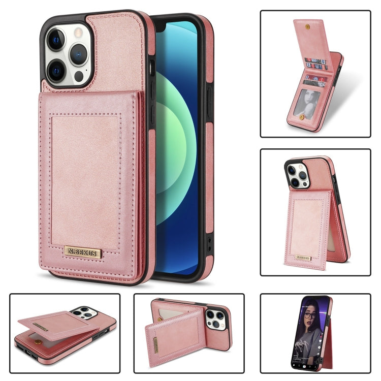 N.BEKUS Vertical Flip Card Slot RFID Phone Case, For iPhone 13 mini, For iPhone 13 Pro, For iPhone 13 Pro Max, For iPhone 14