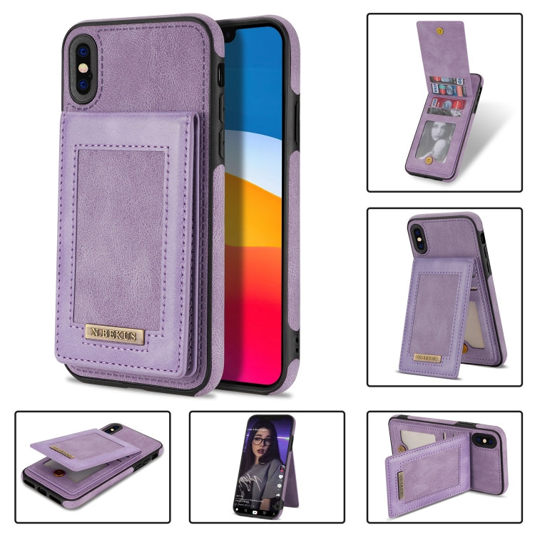 N.BEKUS Vertical Flip Card Slot RFID Phone Case, For iPhone 12, For iPhone XR, For iPhone XS Max, For iPhone XS / X
