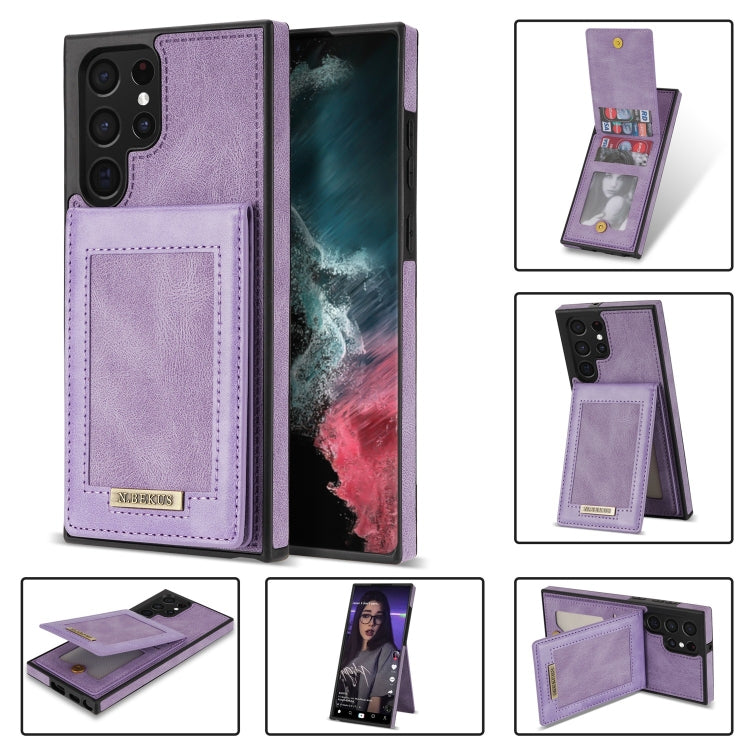 N.Bekus Vertical Flip Card Slot RFID Phone Case, For Samsung Galaxy S22 Ultra 5G
