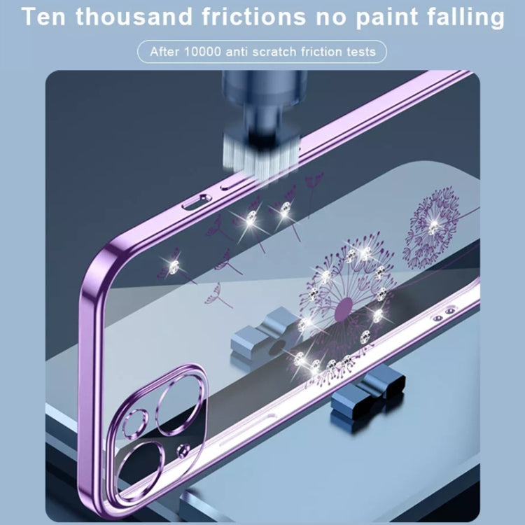 Electroplating Diamond Dandelion TPU Phone Case, For iPhone 14, For iPhone 14 Plus, For iPhone 14 Pro