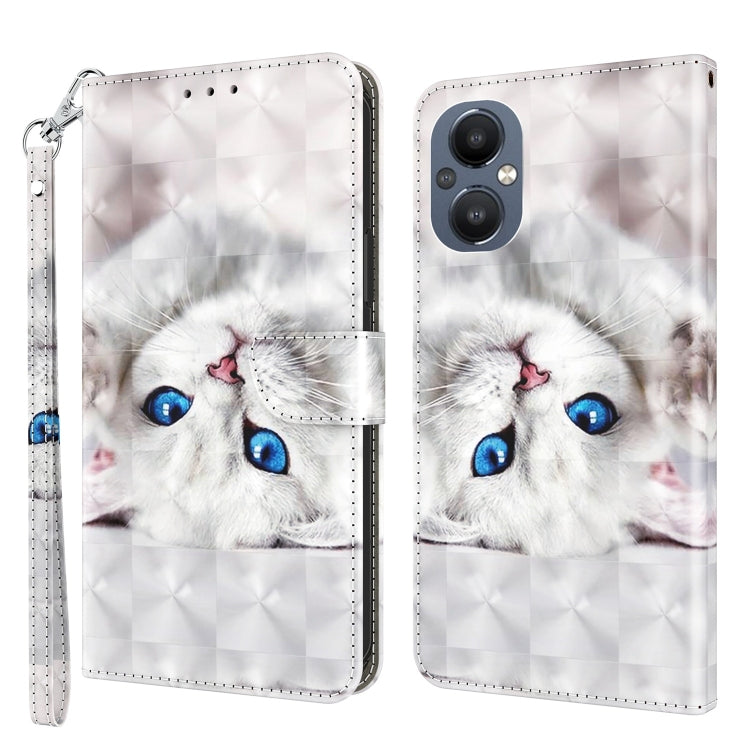 3D Painted Leather Phone Case, For OPPO A96 5G / Reno7 Z