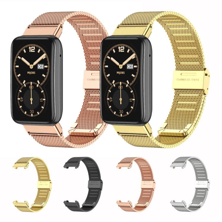 Mijobs Milan Buckle Stainless Steel Watch Band, For Xiaomi Mi Band 7 Pro