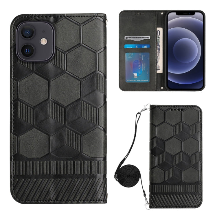 Crossbody Football Texture Magnetic PU Phone Case, For iPhone 11, For iPhone 11 Pro, For iPhone 11 Pro Max, For iPhone 12