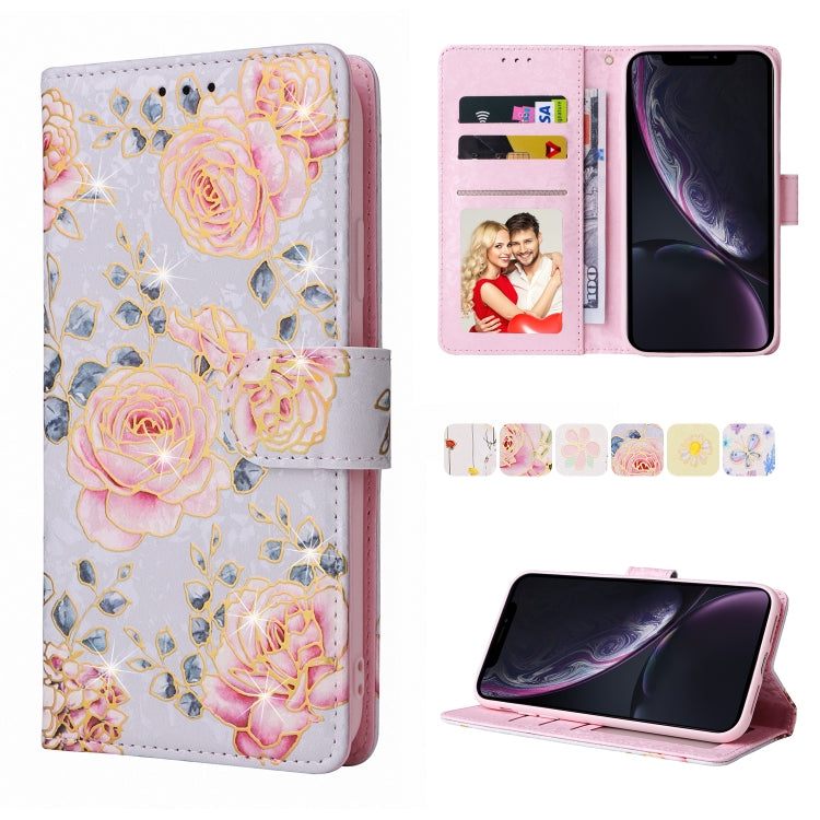 Bronzing Painting RFID Leather Case, For iPhone 11 Pro, For iPhone 11 Pro Max, For iPhone XS Max, For iPhone XR