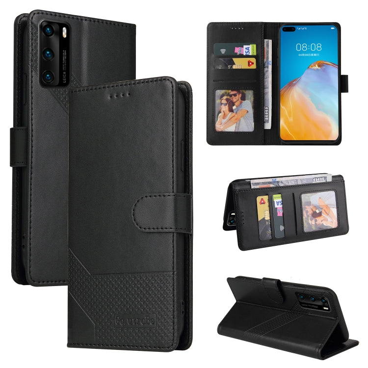 GQUTROBE Skin Feel Magnetic Leather Phone Case, For Huawei P40 Lite, For Huawei P40 Pro, For Huawei P Smart 2019, For Huawei P Smart Z