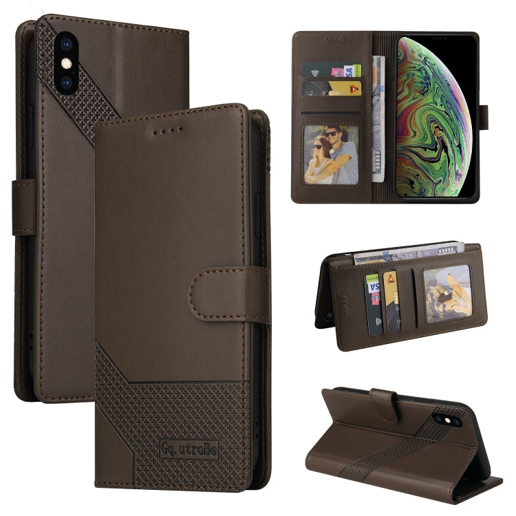 GQUTROBE Skin Feel Magnetic Leather Phone Case, For iPhone XS / X, For iPhone SE 2022 / SE 2020 / 8 / 7, For iPhone 8 Plus / 7 Plus