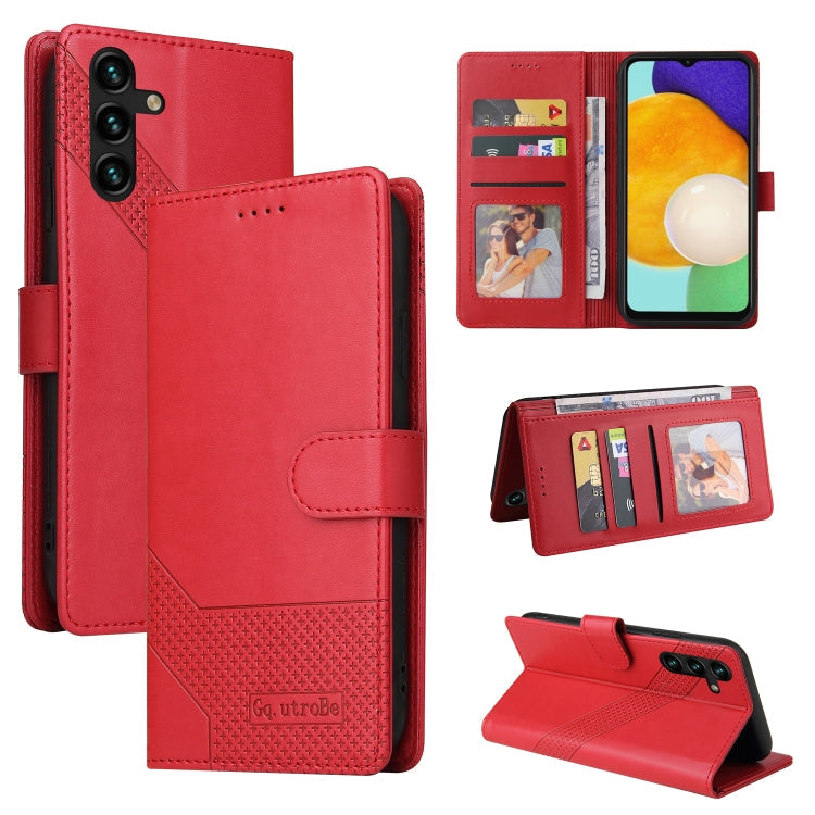GQUTROBE Skin Feel Magnetic Leather Phone Case, For Samsung Galaxy A7 2018, For Samsung Galaxy A10, For Samsung Galaxy A12, For Samsung Galaxy A13