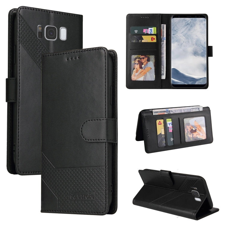 GQUTROBE Skin Feel Magnetic Leather Phone Case, For Samsung Galaxy S8+, For Samsung Galaxy S9, For Samsung Galaxy S9+, For Samsung Galaxy S10