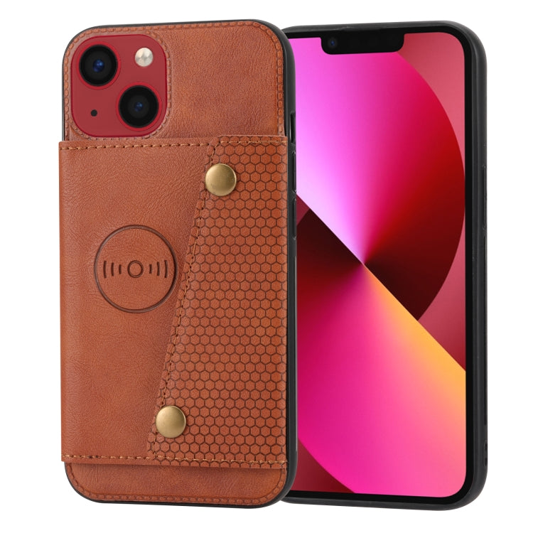 Double Buckle Card Slots PU+TPU Phone Case, For iPhone 14, For iPhone 14 Plus, For iPhone 14 Pro, For iPhone 14 Pro Max