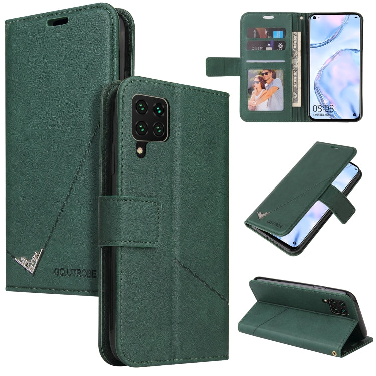 GQUTROBE Right Angle Leather Phone Case, For Huawei P40, For Huawei P40 Lite, For Huawei P40 Pro, Huawei P smart 2021