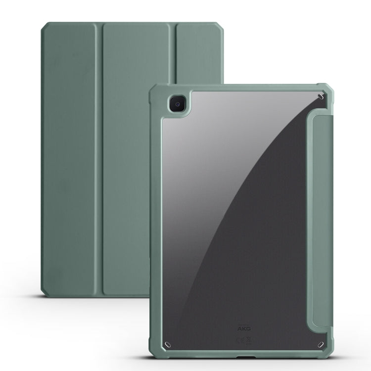 Acrylic 3-folding Smart Leather Tablet Case, For iPad Air 13 2024 / Pro 12.9 2022 / 2021/2020/2018, For Samsung Galaxy Tab S6 Lite 2020/2022
