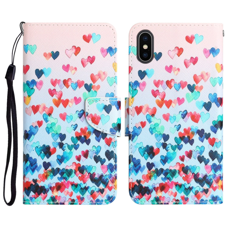 Colored Drawing Leather Phone Case, For iPhone XR