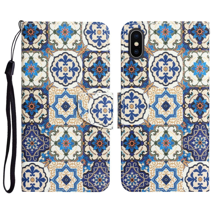 Colored Drawing Leather Phone Case, For iPhone XR