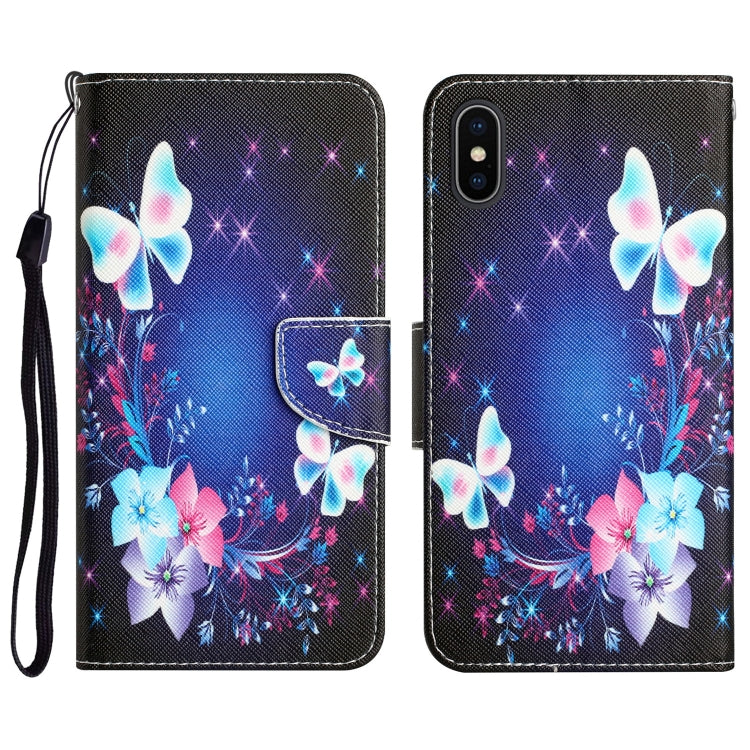 Colored Drawing Leather Phone Case, For iPhone XR
